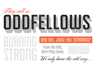 Oddfellows fairview font lost type lyrics typography