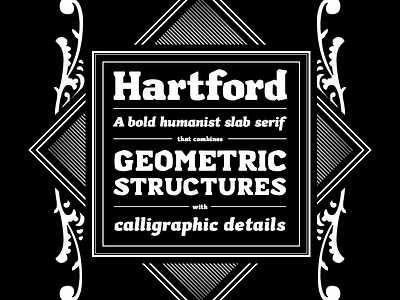 Hartford No. 1 calligraphic font geometric serif slab