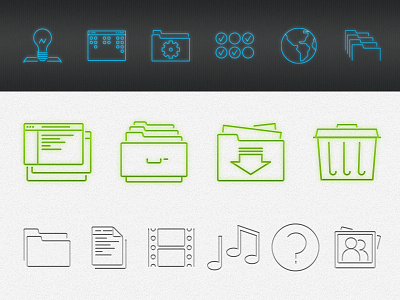 Icons app desktop documents folders globe icons music notes pictures trash video