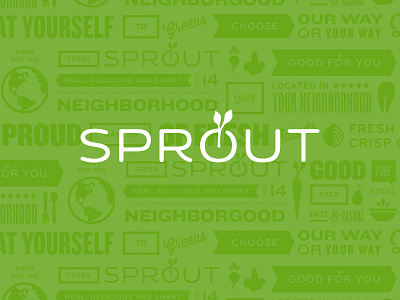 Sprout Logo banner broccoli carrot earth fork green icons logo pattern plant salads