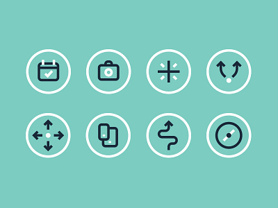 Iconcity arrows calendar camera compass devices icons illustrations