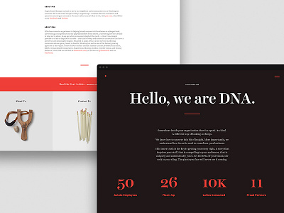 DNA Seattle's New Website footer minimal simple typography ui ux website whitespace