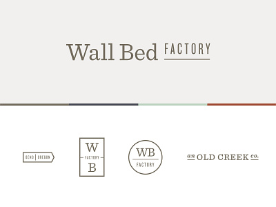 Wall Bed Factory badge icon logo mark old creek type