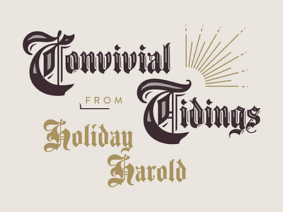 Convivial Tidings blackletter holiday type