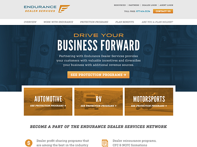 Endurance Dealer Services Website car endurance website