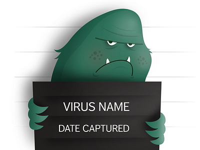 Caught Green-handed illustration intego malware villain virus
