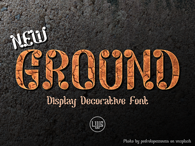 GROUND FONT 3d advertising font animation app branding culture font decorative font design display font font graphic design illustration logo luxury design motion graphics slab serif font typeface typography ui unique