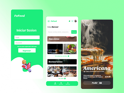 FaFood Design app design food mobile