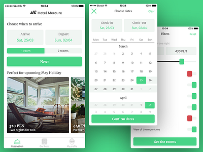 Hotel Booking App Ui app booking concept hotel interface ui ui design workshops