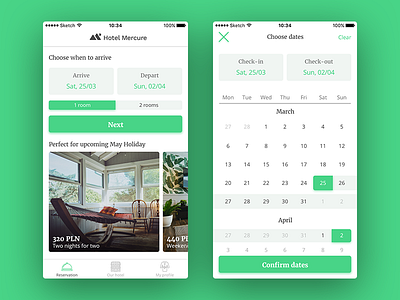 Hotel Booking App UI app booking concept hotel interface ui ui design workshops