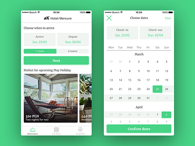 Hotel Booking App UI