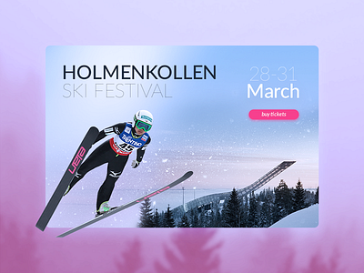 Ski Festival UI Candy concept norway oslo ski ski jump ui ui design