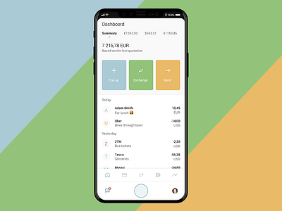 Banking Dashboard App UI