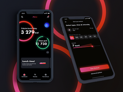 Fitness App UI Concept app app store appstore design fit fitness free iphone iphone x tracker ui x