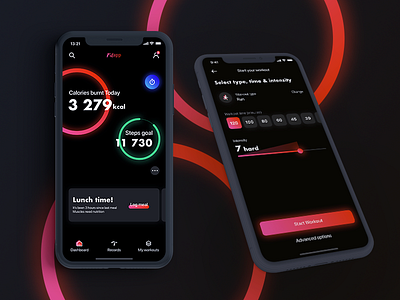 Fitness App UI Concept by Bartosz Żaczek on Dribbble