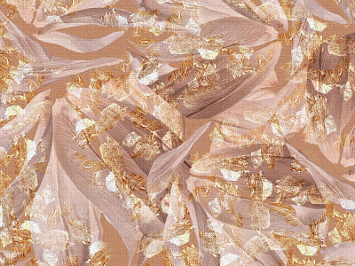 Caramel leaves aesthetic art artwork caramel design fabric flowers gold illustraion leaves pattern pattern design print surface design textile textile design textile print