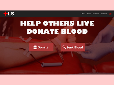 Online blood bank adobe illustrator adobe xd blood donor homepage life saver simple simple design webdesign website