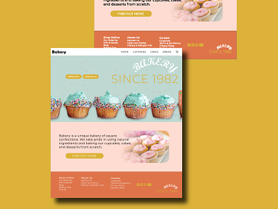 Bakery adobe illustrator adobe xd cupcake illustration online shop sweet ui ux web design website