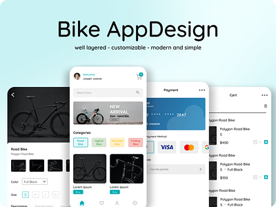 Bike App Design app bike design marketplace ui