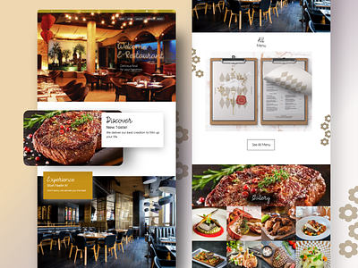 E-Restaurant Landing Page landing page landing page design landingpage luxury restaurant web web design website website design