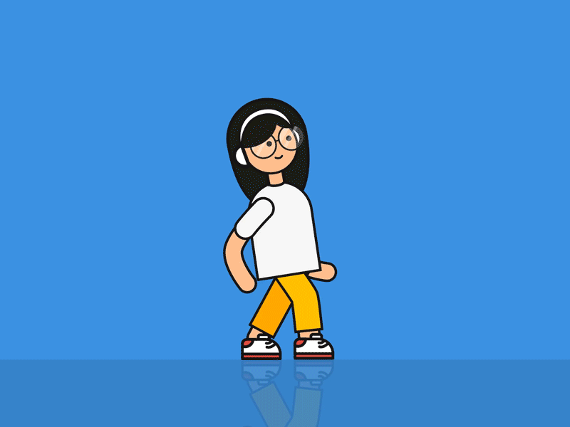 Double Bounce animation bounce character characteranimation deekay double bounce dribbble illustration walk