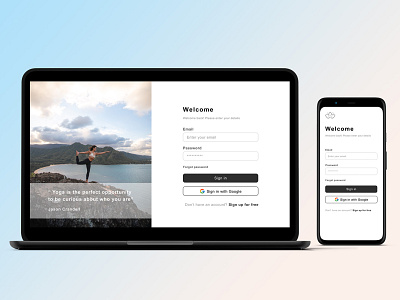 Yoga Sign Up Page adobe xd daily ui design figma sign up ui ui challenge yoga sign up