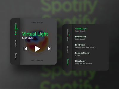 Spotify Widget app branding dashboard design figma gradient ios logo mobile ui ux uxdseign