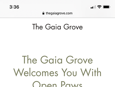 The Gaia Grove: a full online store/e-commerce website
