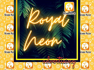 Backdrop of Royal Neon Advertising. background branding design illustration logo