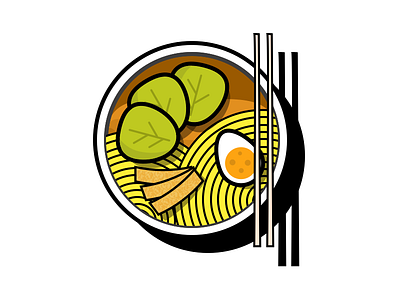 Ramen food illustration
