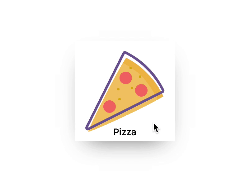 Pizza Category Animation animation made with invision