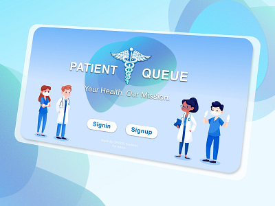 Patient Queue adobe xd design illustration ui ux vector