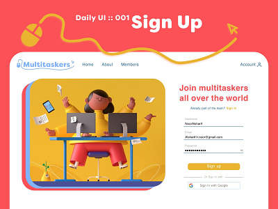 Daily UI :: 001 Sign Up