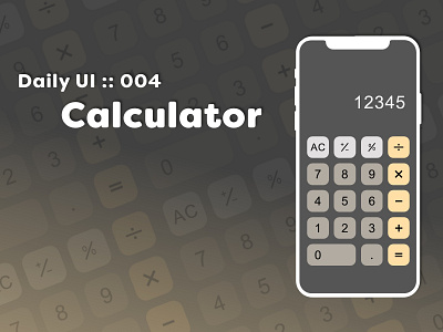 Daily UI :: 004 Calculator adobe xd daily ui design ui ux