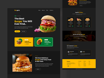 Burgers.: Food Landing Page