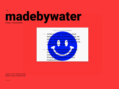 Made by Water presentation brand concept interface typogaphy ui visual design