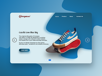 Shop Catalog Sneakers web Design "Compass"