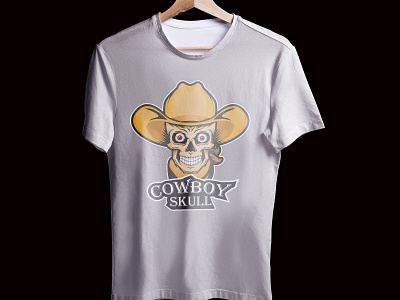 cowboy skull art cowboy design designgraphic esportlogo ilustration logo skull tshirt