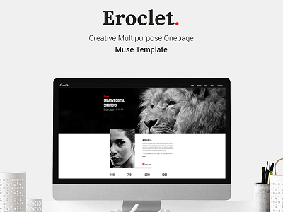 Free Muse Template - Eroclet Creative Multipurpose Muse Template adobe muse design free download muse template website