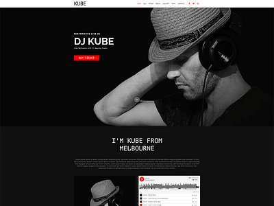 Kube - Musician, DJ, Band, Music Muse Template