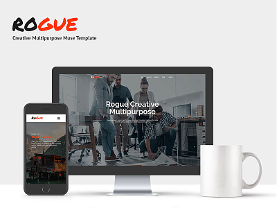 ROGUE - Creative Multi-purpose MUSE Template adobe muse creative envato multipurpose themeforest uiux web design web development