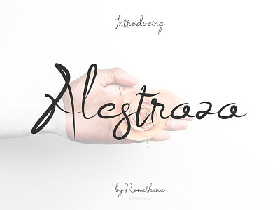 Alestraza - Script Font branding font handwritten lettering logo script signature watermark wedding font