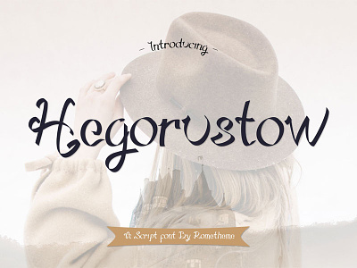 Hegorustow - Script Font branding font handwritten lettering logo script signature watermark wedding font