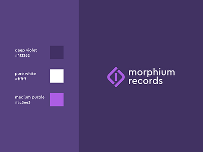 Morphium Records logo & color palette by Rolans Kims on Dribbble