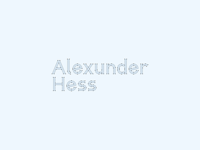 Alexunder Hess concept logotype