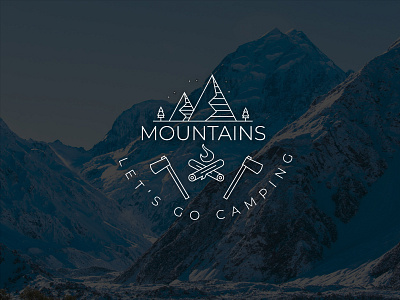 Mountain Line art branding camping design flat illustration line art logo logo mountain mountain logo vector