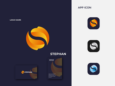 Stephan S gradient logo app branding corporate art branding creative design designer dribbble flat graphic design icon identity illustration illustrator ios logo logotype modern organic typography vector