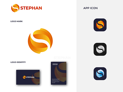 Stephan S letter Logo app branding corporate branding creative design designer dribbble flat icon identity illustrator ios logo logotype modern organic typography vector