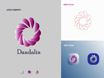 Dandalin modern gradient Logo app branding corporate branding creative design designer dribbble flat icon identity illustrator ios logo logotype modern organic typography vector