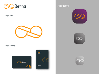 Berna Logo design app branding corporate branding creative design designer dribbble flat icon identity illustrator ios logo logotype modern organic typography vector